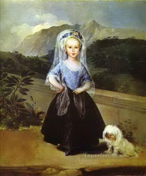 Mascotas y niños Painting - Retrato de María Teresa de Borbón y Vallabriga Francisco de Goya mascotas niños